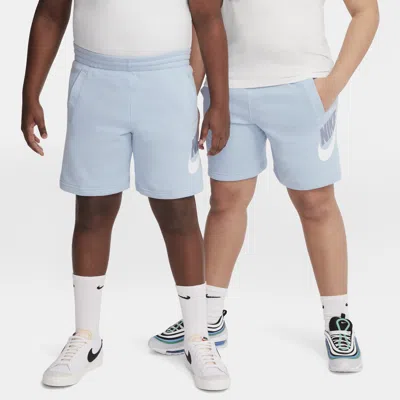 Nike Sportswear Club Fleece Big Kids' French Terry Shorts (extended Size) In Blue