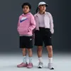 Nike Sportswear Club Fleece Big Kids' French Terry Shorts (extended Size) In Pink