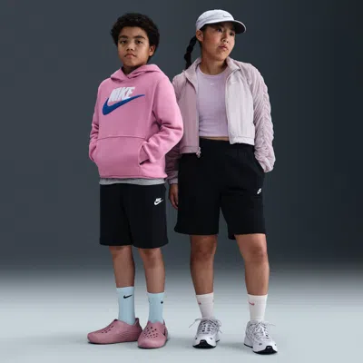 Nike Sportswear Club Fleece Big Kids' French Terry Shorts (extended Size) In Pink