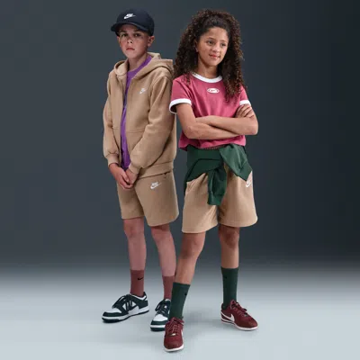Nike Sportswear Club Fleece Big Kids' French Terry Shorts In Gray