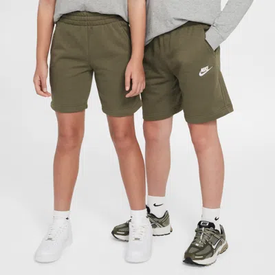 Nike Sportswear Club Fleece Big Kids' French Terry Shorts In Green