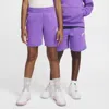 Nike Sportswear Club Fleece Big Kids' French Terry Shorts In Purple