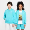 Nike Sportswear Club Fleece Big Kids' Full-zip Hoodie In Green
