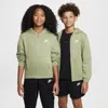 Nike Sportswear Club Fleece Big Kids' Full-zip Hoodie In Green