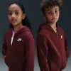 Nike Sportswear Club Fleece Big Kids' Full-zip Hoodie In Red