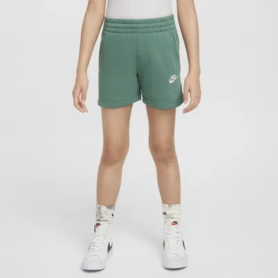 Nike Sportswear Club Fleece Big Kids' (girls') 5" French Terry Shorts In Green