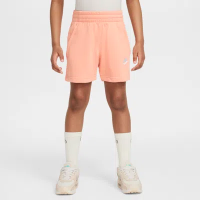 Nike Sportswear Club Fleece Big Kids' (girls') 5" French Terry Shorts In Orange