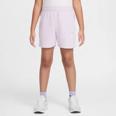 Nike Sportswear Club Fleece Big Kids' (girls') 5" French Terry Shorts In Purple