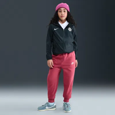 Nike Sportswear Club Fleece Big Kids' (girls') High-waisted Fitted Pants In Black