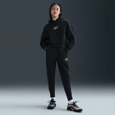 Nike Sportswear Club Fleece Big Kids' (girls') Oversized Jogger Pants In Black
