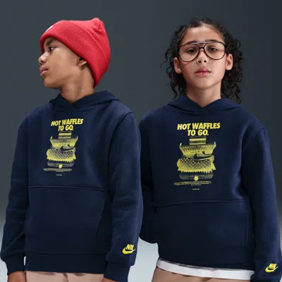 Nike Sportswear Club Fleece Big Kids' Hoodie In Blue