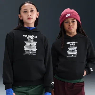 Nike Sportswear Club Fleece Big Kids' Hoodie In Black