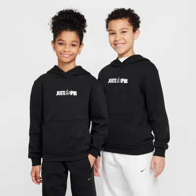 Nike Sportswear Club Fleece Big Kids' Hoodie In Black