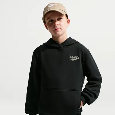 Nike Sportswear Club Fleece Big Kids' Hoodie In Black