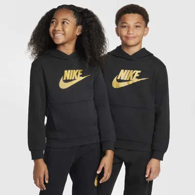 Nike Sportswear Club Fleece Big Kids' Hoodie In Black