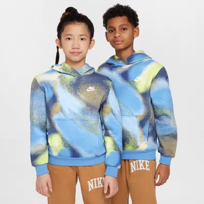 Nike Sportswear Club Fleece Big Kids' Hoodie In Blue