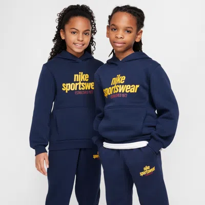 Nike Sportswear Club Fleece Big Kids' Hoodie In Blue