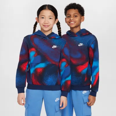 Nike Sportswear Club Fleece Big Kids' Hoodie In Blue