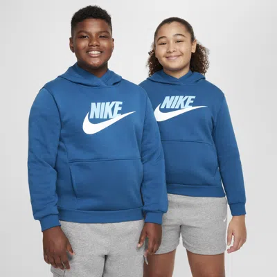 Nike Sportswear Club Fleece Big Kids' Hoodie (extended Size) In Blue