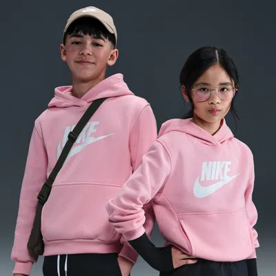 Nike Sportswear Club Fleece Big Kids' Hoodie In Pink