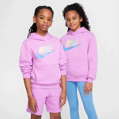 Nike Sportswear Club Fleece Big Kids' Hoodie In Purple
