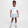 Nike Dri-fit Toddler Swoosh Motion Mesh Scooter 2-piece Set In Blue