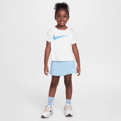 Nike Kids' Dri-fit Toddler Swoosh Motion Mesh Scooter 2-piece Set In Blue