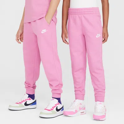 Nike Sportswear Club Fleece Big Kids' Jogger Pants In Pink
