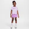 Nike Kids' Dri-fit Toddler Swoosh Motion Mesh Scooter 2-piece Set In Purple