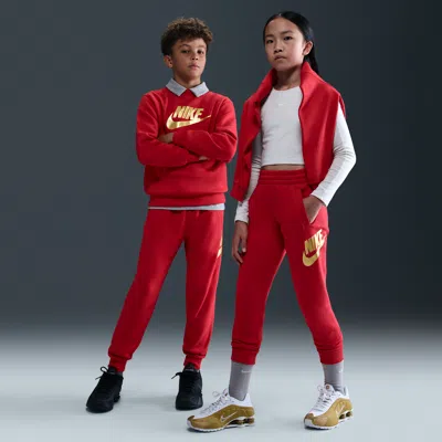 Nike Sportswear Club Fleece Big Kids' Jogger Pants In Red