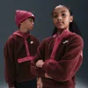 Nike Sportswear Club Fleece Big Kids' Loose 1/4-zip Hoodie In Burgundy