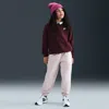 Nike Sportswear Club Fleece Big Kids' Loose Pants In Burgundy