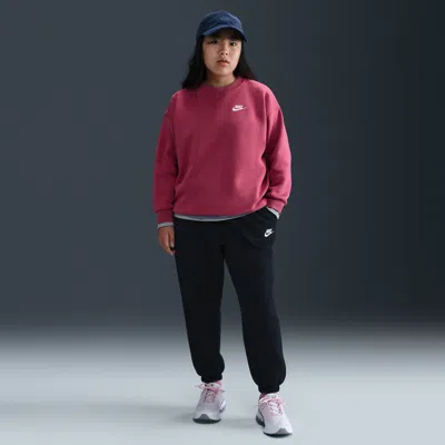 Nike Sportswear Club Fleece Big Kids' Loose Pants (extended Size) In White