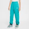 Nike Sportswear Club Fleece Big Kids' Loose Pants In Green