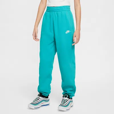 Nike Sportswear Club Fleece Big Kids' Loose Pants In Green