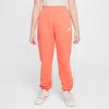 Nike Sportswear Club Fleece Big Kids' Loose Pants In Magic Ember/magic Ember/white