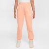 Nike Sportswear Club Fleece Big Kids' Loose Pants In Orange