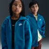 Nike Sportswear Club Fleece Big Kids' Oversized Full-zip Hoodie In Blue