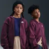 Nike Big Kids Sportswear Club Fleece Oversized Full-zip Hoodie In Brown