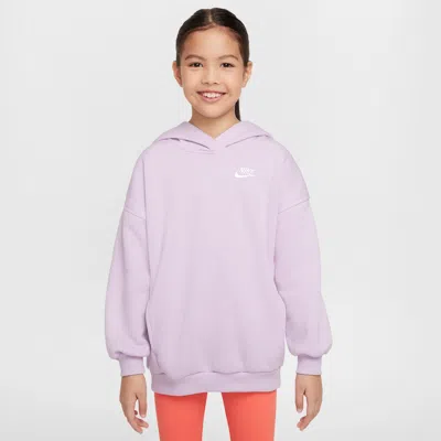 Nike Sportswear Club Fleece Big Kids' Oversized Pullover Hoodie In Purple