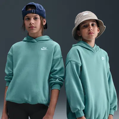 Nike Sportswear Club Fleece Big Kids' Oversized Pullover Hoodie In Blue