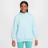 Nike Sportswear Club Fleece Big Kids' Oversized Pullover Hoodie In Blue