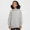 Nike Sportswear Club Fleece Big Kids' Oversized Pullover Hoodie In Grey