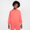 Nike Sportswear Club Fleece Big Kids' Oversized Pullover Hoodie In Orange