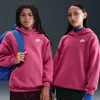 Nike Sportswear Club Fleece Big Kids' Oversized Pullover Hoodie In Pink