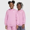 Nike Sportswear Club Fleece Big Kids' Oversized Pullover Hoodie In Pink