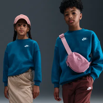 Nike Sportswear Club Fleece Big Kids' Oversized Sweatshirt In Blue