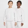 Nike Kids' Big Girls Sportswear Club Fleece Oversized-fit Sweatshirt In B Hthr,whi
