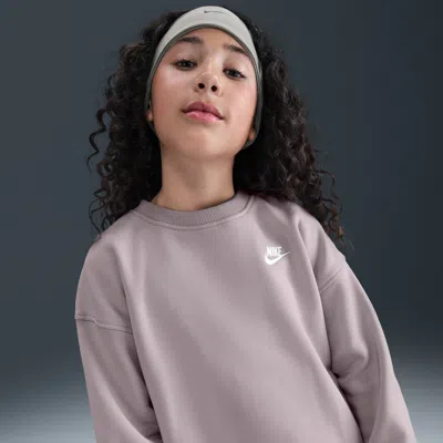 Nike Sportswear Club Fleece Big Kids' Oversized Sweatshirt In Gray