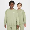 Nike Sportswear Club Fleece Big Kids' Oversized Sweatshirt In Green